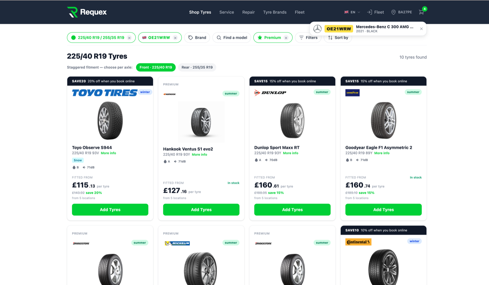 Your services listed on your own FixTrade site, a customer searching by postcode